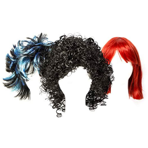 Verschillende pruiken maken je nog mooier