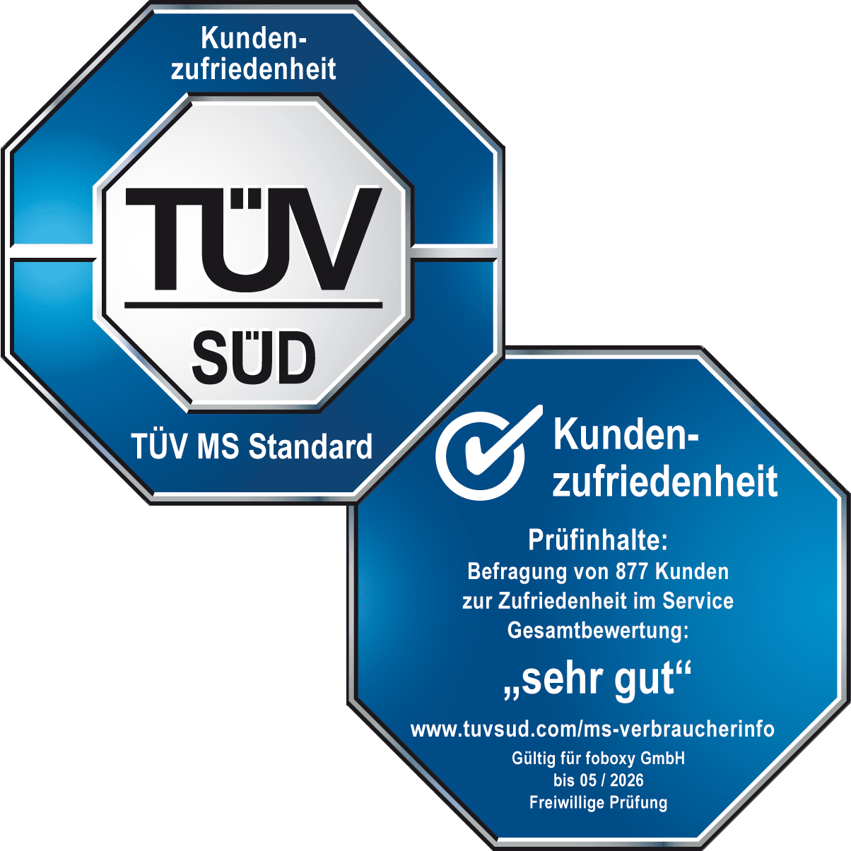 TÜV Siegel zur Kundenzufriedenheit